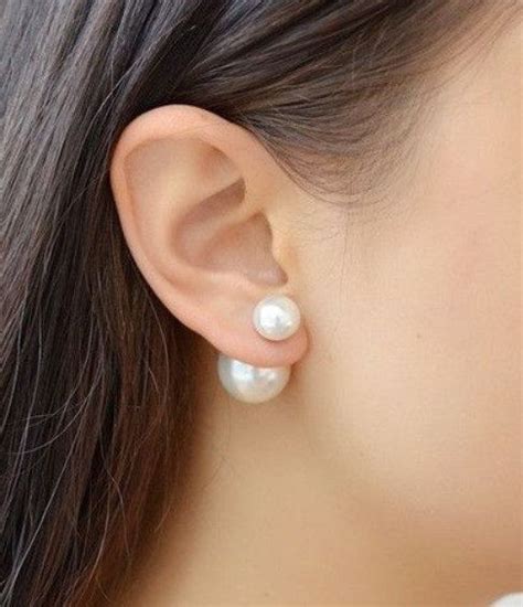 ohrringe dior|Dior earrings double pearl.